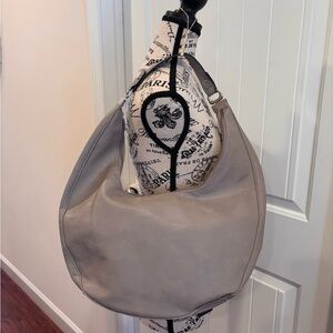 K. Carroll Elegant Gray Vegan Leather Hobo Bag